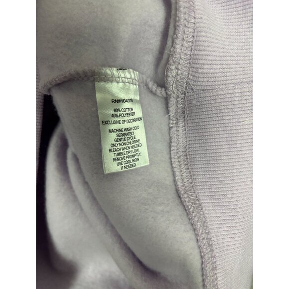 Planet Heart Juniors' Fleece Crochet-Trim Crewneck Sweatshirt Lavender XS NWT's - Picture 7 of 8